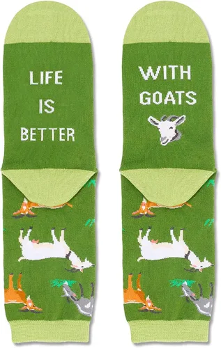 Miniatura 3 de Zmart Regalos divertidos unisex de pollo y cabra regalos para mujeres y hombres calcetines novedosos de flamenco para perros