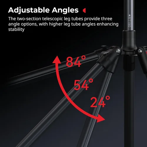 Miniatura 5 de SMALLRIG Soporte de luz ajustable para fotografía de 74.8 pulgadas/6.23 pies, carga máxima de 8.8 libras, soporte de trípode de iluminación compacto