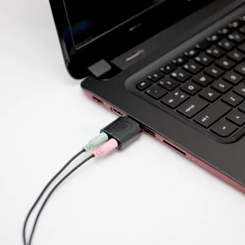 Miniatura 4 de Syba Adaptador de sonido estéreo USB externo para Windows, Mac, fuente de audio adicional de Linux con conector de micrófono de audio de 0.138 in
