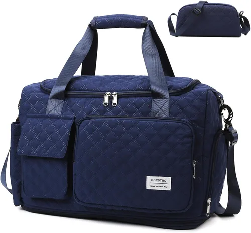 Miniatura 183 de Pequeña bolsa de gimnasio para mujer, bolsa de viaje con compartimento para zapatos