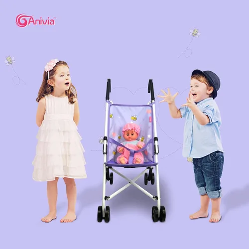 Miniatura 3 de Anivia Colección de Cochecitos de Juguete Cochecito de Muñecas Accesorios de Muñeca para Niños Pequeños 1-3 Diseño de Corazón Regalos para Niños