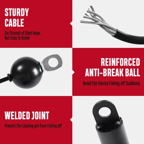 Miniatura 2 de FitBeast Sistema de Poleas para Gimnasio, Sistema de Poleas con Cable y Peso para Gimnasio LAT Pulldown, Entrenamiento de Curl de Bíceps, Equipo