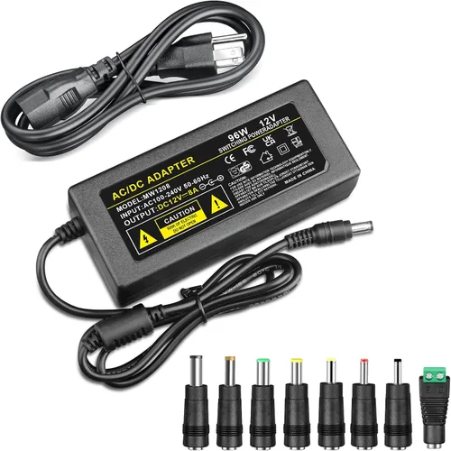 Miniatura 8 de Fuente de alimentación de 12 V 7 A 84 W Adaptador de CA/CC CA 100-240V a CC 12 voltios 7Amp Convertidor de transformador de potencia de conmutación