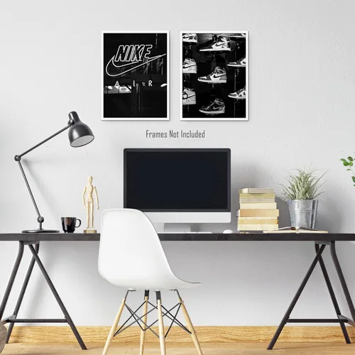Miniatura 3 de Pósteres de Zapatillas Generic (SIN MARCO 12 x 16 Juego de 2) Arte de Pared Hypebeast Decoración de Zapatos Decoración de Habitación Sneakerhead Air