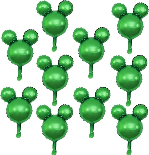 Miniatura 6 de 10 globos de Mylar negros de 24 pulgadas, decoraciones y suministros para fiesta de cumpleaños de ratón