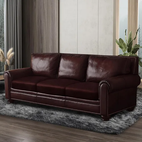 Miniatura 8 de ANARACHON Fundas de cojín de sofá con aspecto de cuero, juego de fundas de asiento de sofá, protector de muebles para sillón seccional, sofá biplaza