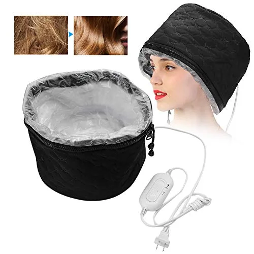 Miniatura 2 de Vaporizador eléctrico para cabello negro, tratamiento de cuero cabelludo acondicionador profundo con calor térmico, aceite caliente en casa