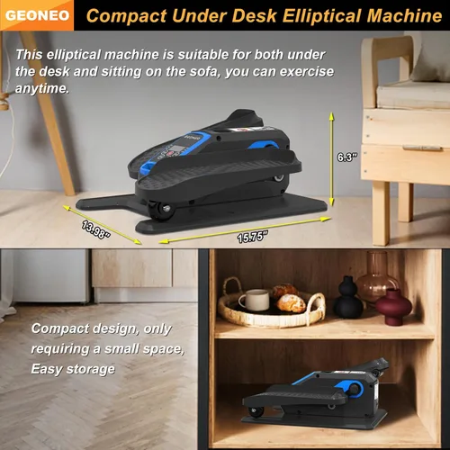 Miniatura 2 de Under Desk Elliptical Machine, Electric Elliptical Leg Exerciser for Senior, Quiet and Compact Electric Seated Pedal Exerciser for Home with