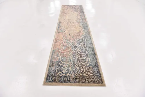 Miniatura 2 de Unique Loom Oslo Collection - Alfombra de corredor beige tradicional botánica envejecida sobre teñida (3 pies x 13 pies)