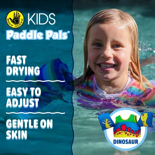 Miniatura 6 de Body Glove Paddle Pals - Chaleco salvavidas para niños aprobado por la Guardia Costera para aprender a nadar PFD Dinosaurio
