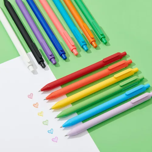 Miniatura 6 de Kaco PURE - Bolígrafos de gel de colores surtidos, 20 piezas, 0.7 mm, punta media, bonitos artículos de papelería estéticos para tomar notas y hacer
