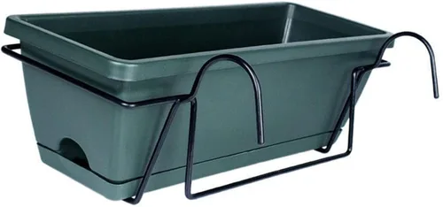 Miniatura 6 de Baoblaze Maceta de barandilla de balcón, maceta para ventana, maceta colgante, riel, maceta de cultivo de verduras, canasta para jardín, porche