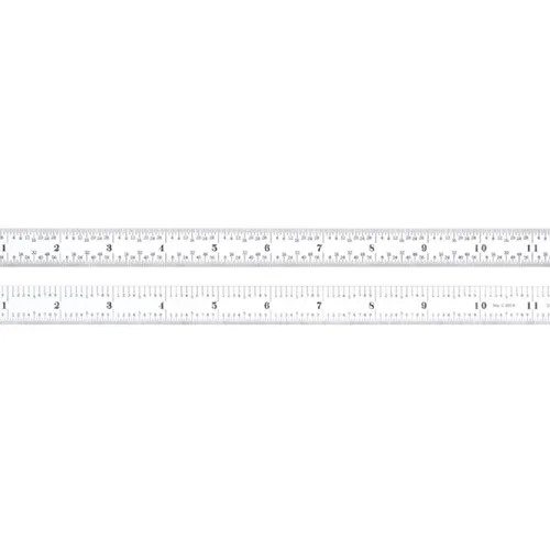 Miniatura 25 de Starrett Regla de acero totalmente flexible con acabado cromado satinado, lectura rápida y graduación en pulgadas, graduación 3R, 6 pulgadas