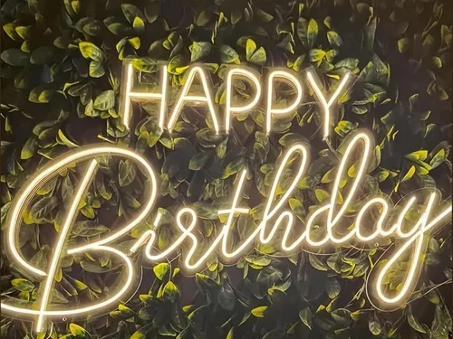 Ulalaza Letrero LED de neón Luz Nocturna para decoración de pared, fiesta, dormitorio, habitación, bar, boda, hogar, cumpleaños, decoración feliz