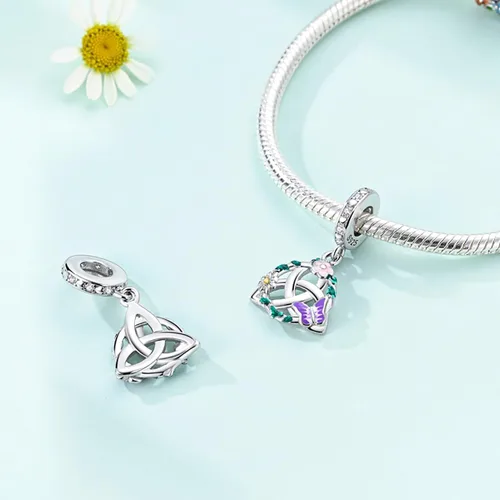 Miniatura 125 de LNQOBU Happy Life - Colgante para pulseras de abalorios, plata de ley 925 para mujer (con un espaciador de cuentas)