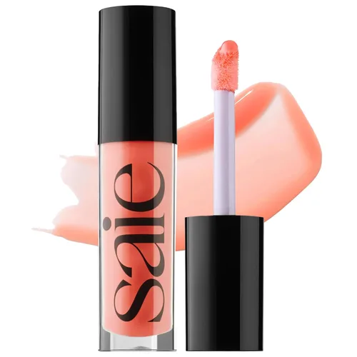 Miniatura 18 de Saie Glossybounce - Brillo labial hidratante y aceite labial con tinte híbrido con ácido hialurónico y aceite de jojoba para labios no pegajosos