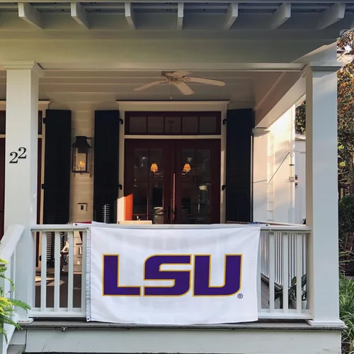 Miniatura 5 de Desert Cactus Bandera de la Universidad Estatal de Louisiana – Bandera de los Tigres LSU de 3 x 5 pies, tela duradera para interiores y exteriores