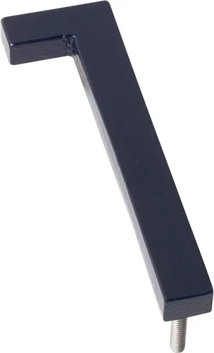 Miniatura 7 de Montague Metal Products MHN-08-F-NY1-2 Números flotantes modernos de aluminio cepillado sólido, 8 pulgadas, azul marino con recubrimiento en polvo
