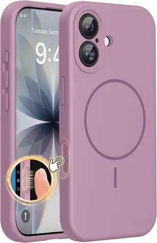 Miniatura 249 de Miracase Funda diseñada para iPhone 13, con protector de pantalla de vidrio templado, forro de microfibra suave antiarañazos, funda de goma