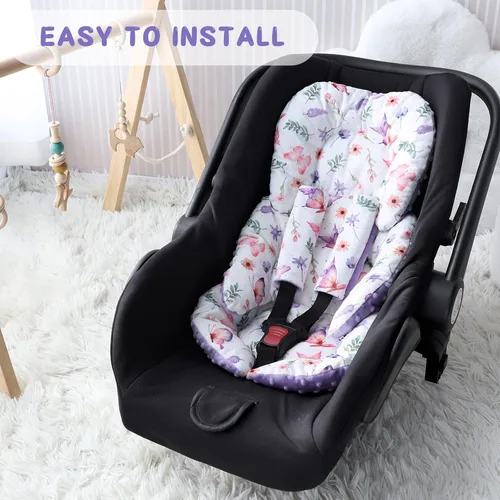 Miniatura 8 de Pea Pod Inserto de asiento de automóvil infantil con fundas para correa, todo en uno, reversible, soporte de cabeza de asiento de automóvil