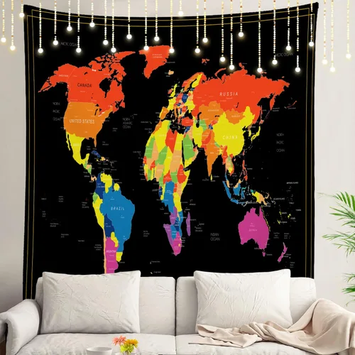 Miniatura 114 de Shrahala Tapiz de pared de hojas de arce otoñal, hojas rojas llameantes, fondo negro, tapiz grande para colgar en la pared, tapiz decorativo