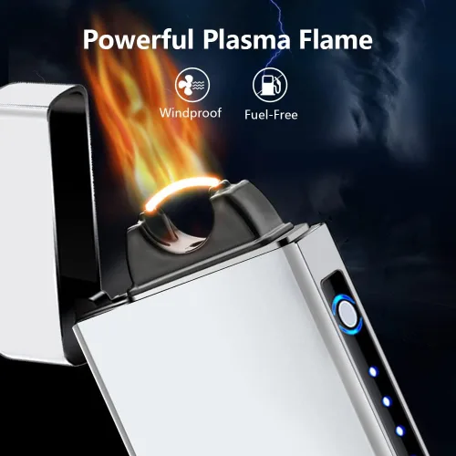 Miniatura 2 de SKRFIRE Encendedor de vela eléctrica recargable por USB, con arco de plasma, con indicador de batería LED para encendido, vela, incienso, barbacoa