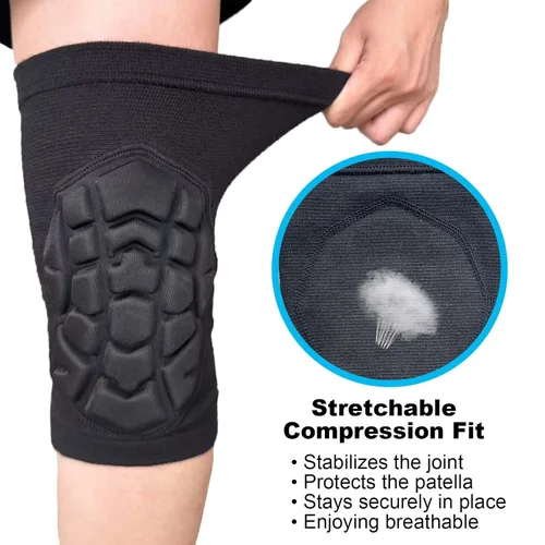 Miniatura 3 de Rodilleras para hombres y mujeres, rodilleras de lucha libre para voleibol, baloncesto y fútbol. Rodilleras de compresión elástica para soporte