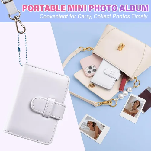 Miniatura 5 de Mini álbum de fotos de 32 bolsillos compatible con Fujifilm Instax Mini Film - Instax Mini 12 99 70 7s 8 8+ 9 11 25 50s 90 99, mini álbum de fotos