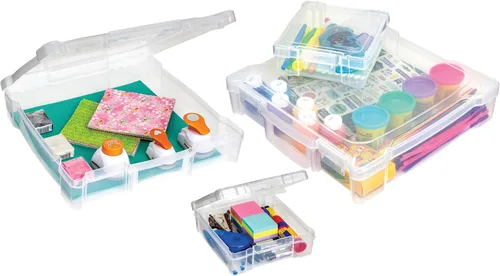 Miniatura 12 de ArtBin 6913ZZ Organizador portátil de arte y manualidades de 12 x 12 pulgadas con asa, paquete de 3, [3] cajas de almacenamiento de plástico