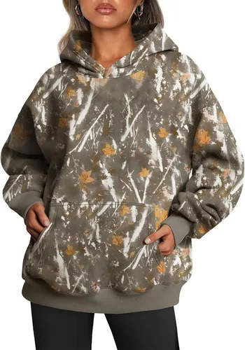 Miniatura 197 de Trendy Queen - Sudaderas extragrandes con capucha para mujer, suéteres de manga larga, sin botones, de vellón, de otoño, ropa de invierno