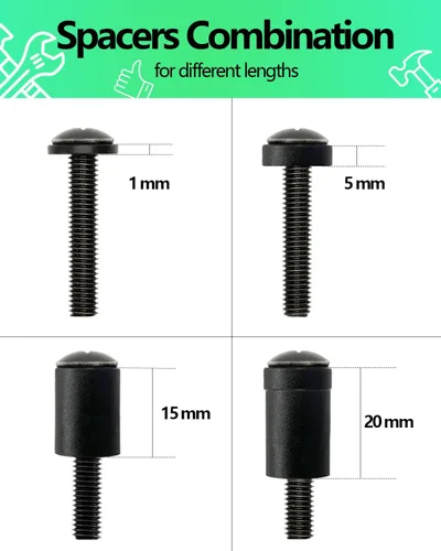 Miniatura 6 de Nuyoah Tornillos de montaje de TV con caja organizadora, kit de tornillos universales para montaje de TV incluye tornillos de repuesto M4 M5 M6 M8