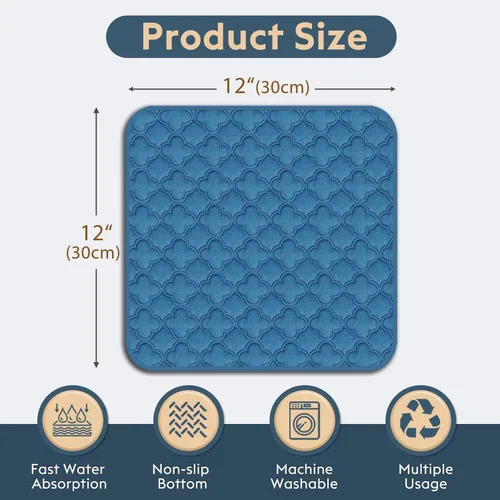 Miniatura 2 de FunFurry Forro lavable para jaula de conejillo de indias, paquete de 4 almohadillas reutilizables y lavables, ropa de cama impermeable