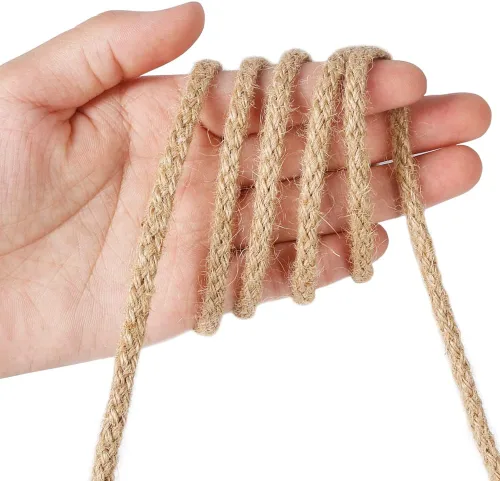 Miniatura 3 de Tenn Well Cordel de yute de 0.197 in, cuerda natural trenzada de 100 pies, cordel grueso para manualidades, envoltura de regalos, jardinería