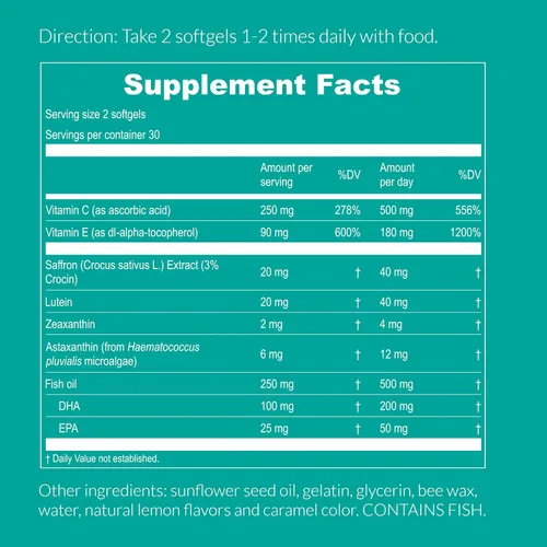 Miniatura 6 de UpNourish AREDS 2 Vitaminas oculares para personas mayores, suplemento de salud ocular de luteína para adultos, alivio de la fatiga ocular por
