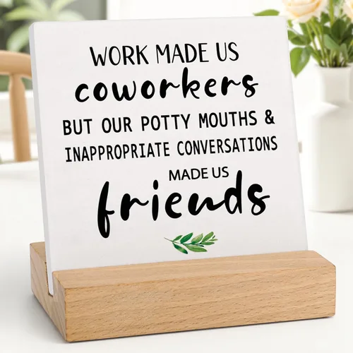 Regalos de despedida para compañeros de trabajo, letrero de decoración de oficina como regalo para compañero de trabajo, regalos de despedida para