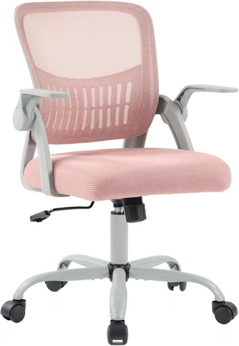 Miniatura 8 de DUMOS Silla de Oficina para Hogar y Computadora - Ergonómica con Respaldo Medio y Soporte Lumbar y Modo de Balanceo, Altura Ajustable con Brazo