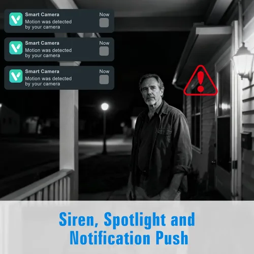Miniatura 7 de Cámaras de seguridad inalámbricas para exteriores, cámaras 2K para seguridad en el hogar con visión nocturna a color, almacenamiento SD/nube, mayor