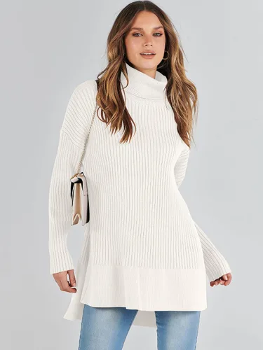 Miniatura 8 de ANRABESS Suéter de cuello alto de gran tamaño para mujer 2023, suéter de punto acanalado de moda para otoño