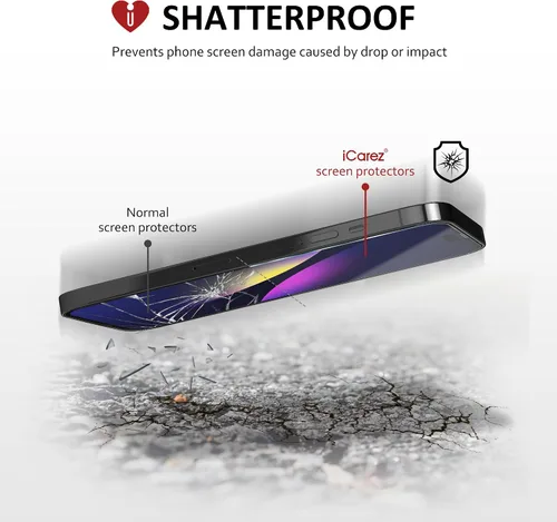 Miniatura 3 de iCarez Protector de pantalla de vidrio templado para iPhone 15 Pro de 6.1 pulgadas 2023 (paquete de 2) compatible con fundas, cobertura completa