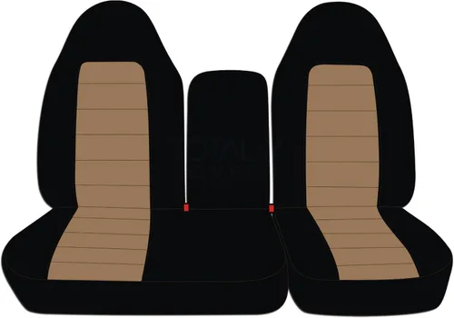 Miniatura 25 de Funda para asientos y apoya brazos de camiones, asiento delantero dividido 60/40 con apertura en el medio, para camión 1997-2000 Ford F-150, de 21