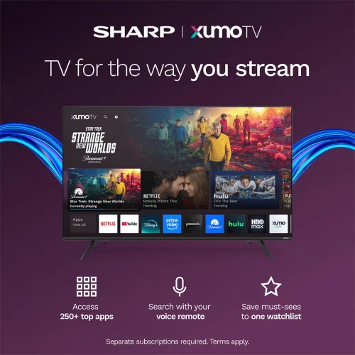 Miniatura 2 de Sharp 4TC50HP7050U 50 pulgadas Clase Aquos QLED 4K Ultra HD Xumo Smart TV