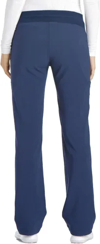 Miniatura 2 de Cherokee Pantalones Médicos para Mujeres de Tiro Medio Pierna Recta Pantalones de Uniforme Médico para Mujeres sin Cierre con 6 Bolsillos