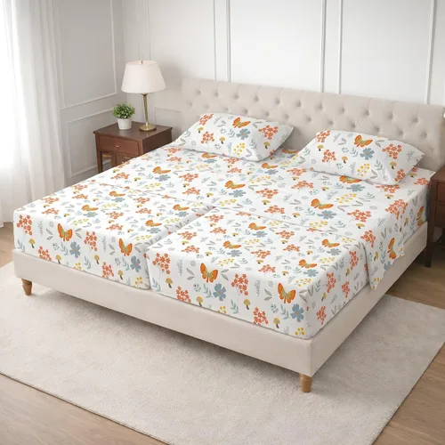 Miniatura 48 de SGI bedding Sábana Queen de 28 pulgadas con cabecera flexible y parte superior dividida, 100% algodón egipcio - 600 número de hilos, sábanas