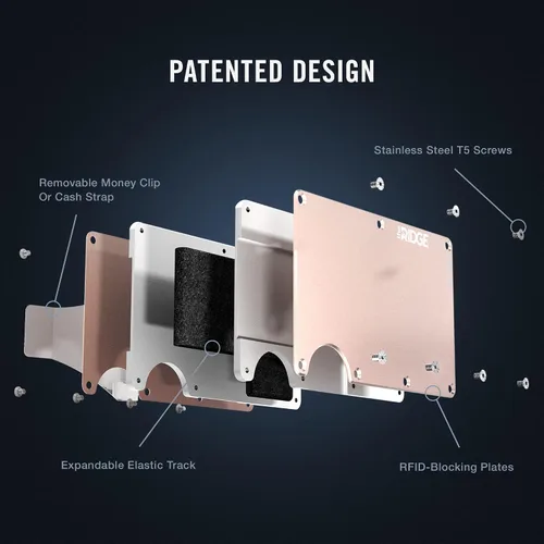 Miniatura 17 de Ridge - Cartera para hombre – Cartera compacta minimalista delgada y portatarjetas, billetera con bolsillo frontal protegido RFID para hombres