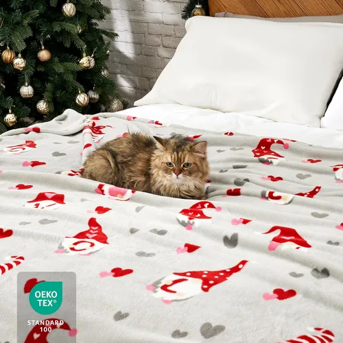 Miniatura 8 de Cozy Bliss Manta de Regalo de Corazón de Amor de Gnomo Ultra Suave Milkyplush™ Manta de Tiro Patrón de Gnomo Lindo Mantas de Corazón para ella Gnomo
