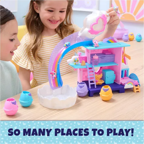 Miniatura 4 de Hatchimals Alive! Juego de vivero y guardería con 4 mini figuras en huevos autoeclosivos, 13 accesorios, juguetes para niños para niñas y niños a