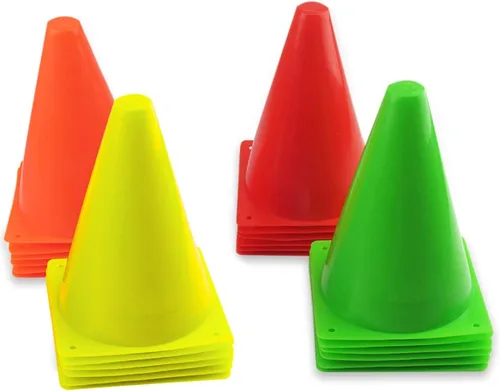 Mirepty Conos de Tráfico de Plástico de 7 Pulgadas Marcador de Agilidad para Entrenamiento Deportivo para Fútbol, Patinaje, Fútbol Americano,
