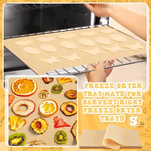 Miniatura 4 de Fuyoooo 300 alfombrillas para bandeja de liofilización compatibles con Harvest Right, accesorios para secadora de congelación Harvest Right, papel