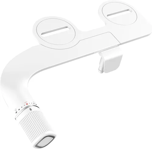 Miniatura 7 de BIGCOW - Accesorio de bidé ultrafino para inodoro, boquilla doble (lavado frontal y trasero), presión de agua fría ajustable y entrada de acero