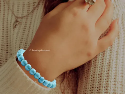 Miniatura 860 de Amazing Gemstone Pulsera de cristal para mujeres y hombres, pulsera de cristal curativo de protección, pulsera elástica con cuentas de piedras